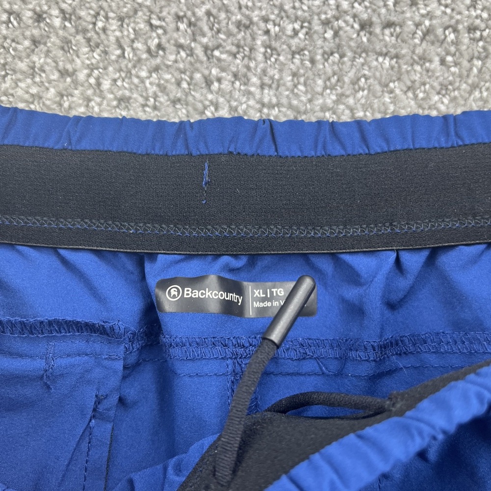 Backcountry Hybrid Shorts Blue Men's XL Stretch Drawstring Performance - Picture 3 of 10
